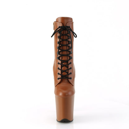 Pleaser   FLAMINGO-1020 Caramelo Faux Leather/Caramel Matte