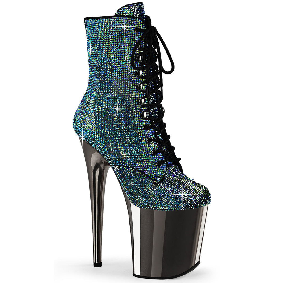 Pleaser  Botines FLAMINGO-1020CHRS Turquesa Multi RS / Pewter Chrome