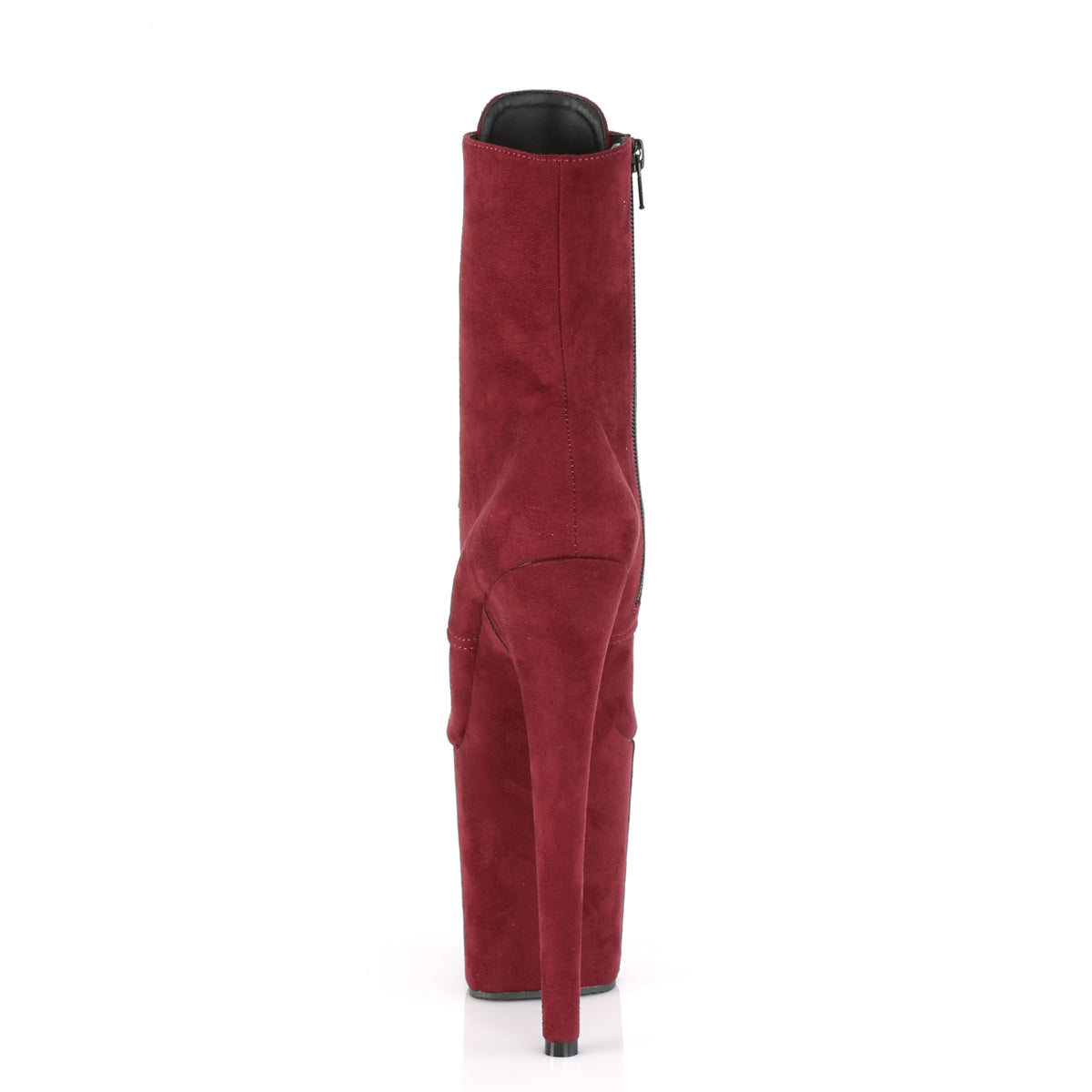 Pleaser Womens Ankle Boots FLAMINGO-1020FS Burgundy Faux Suede/Burgundy Faux Suede