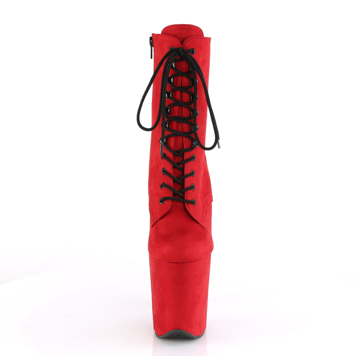 Pleaser Botas de tobillo para mujer FLAMINGO-1020FS Red Faux Suda / Red Faux Suede
