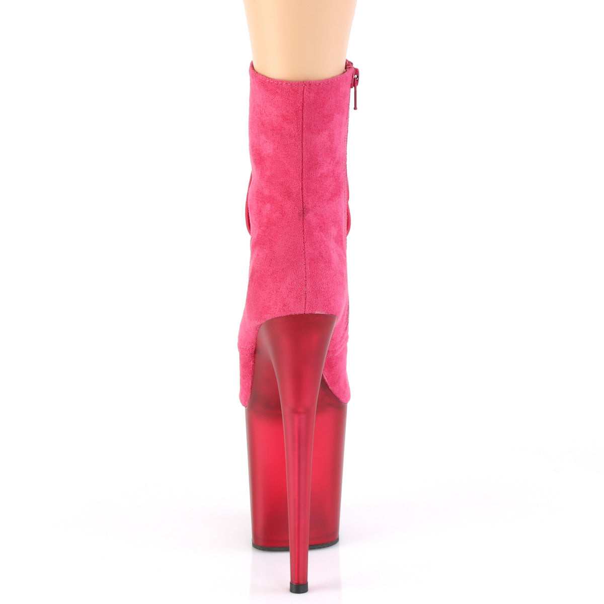 Pleaser Botas de tobillo para mujer FLAMINGO-1020fST H. Pink Faux Suede / Hermoso H. Pink