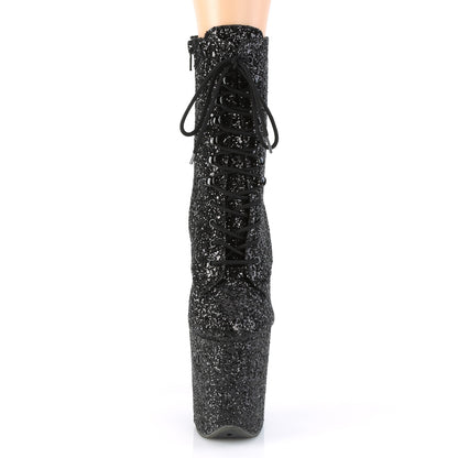 Pleaser Botas de tobillo para mujer FLAMINGO-1020gwr blk brillo / brillo blk
