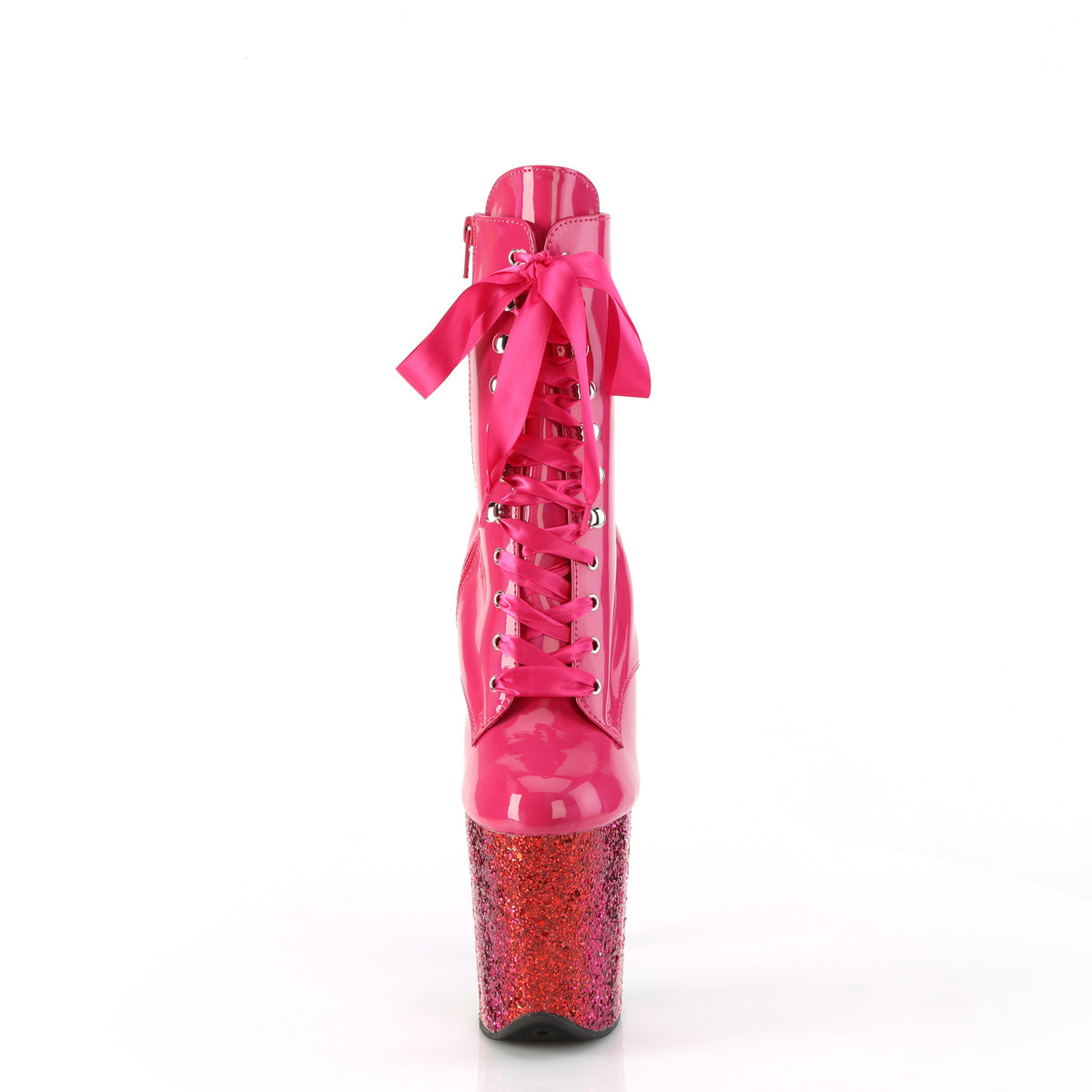 Pleaser   FLAMINGO-1020hg H. Pink Holo Pat/Rainbow Brillantina
