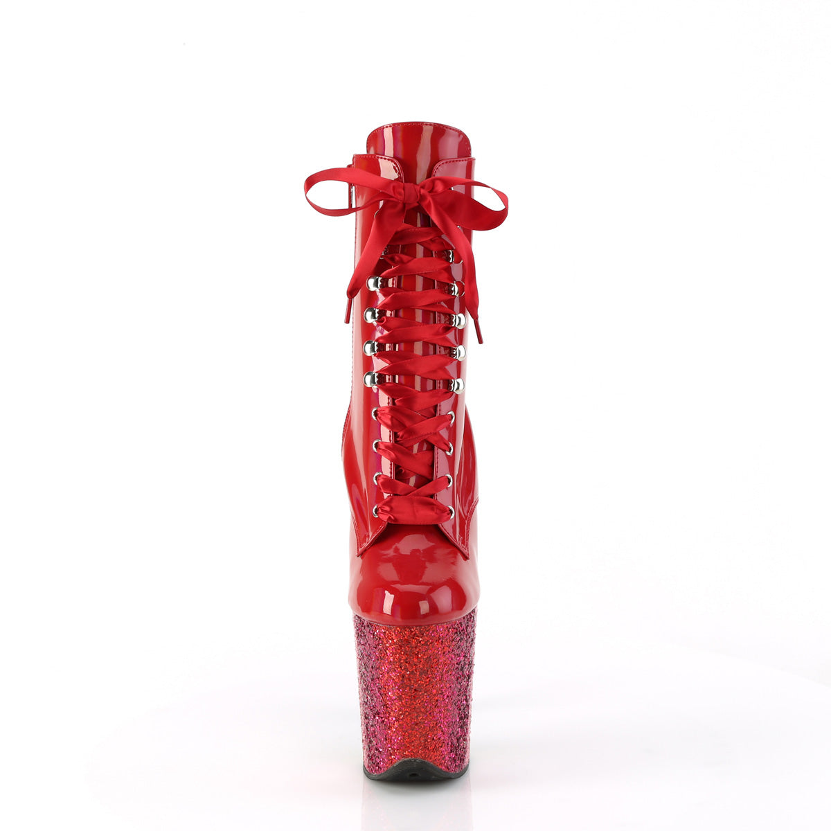 Pleaser   FLAMINGO-1020hg Red Holo Pat/Rainbow Brillantina