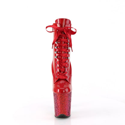 Pleaser   FLAMINGO-1020hg Red Holo Pat/Rainbow Brillantina