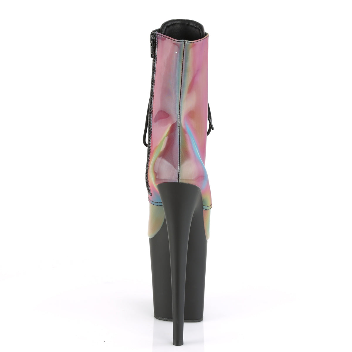 Pleaser Botas de tobillo para mujer FLAMINGO-1020Reffl Rainbow Reflectante / blk mate
