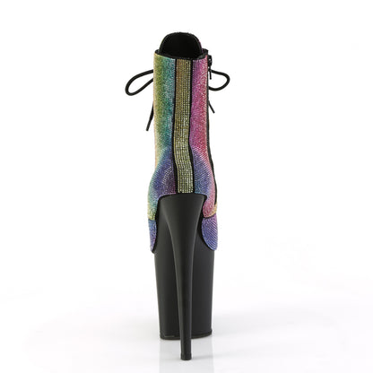 Pleaser  Ankle Boots FLAMINGO-1020RS Rainbow RS/Blk Matte