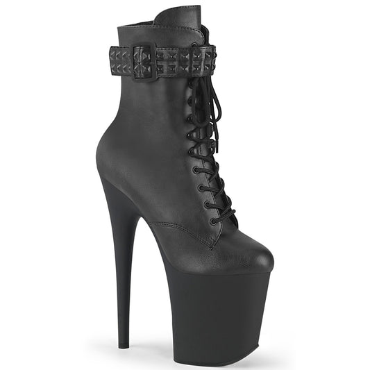 Pleaser  Botines FLAMINGO-1020 STR BLK Faux Cuero / Negro Mate