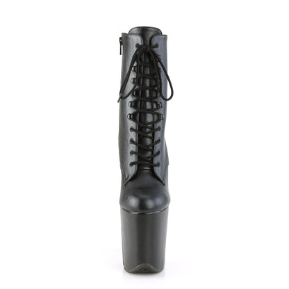 Pleaser Botas de tobillo para mujer FLAMINGO-1020WR BLK Faux Cuero / Blk Faux Cuero