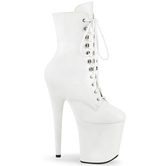 Pleaser   FLAMINGO-1020WR WHT Faux Leather/Wht Faux Leather