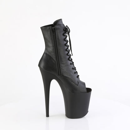 Pleaser   FLAMINGO-1021 Blk Faux Leather/Blk Matte