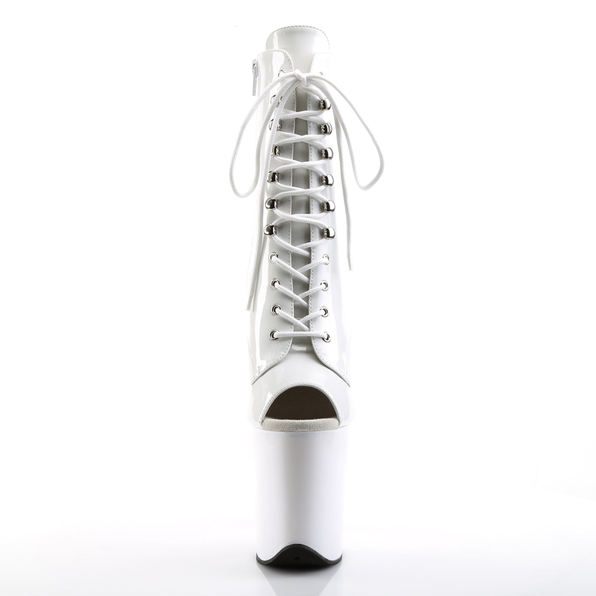 Pleaser Botas de tobillo para mujer FLAMINGO-1021 WHT PAT / WHT