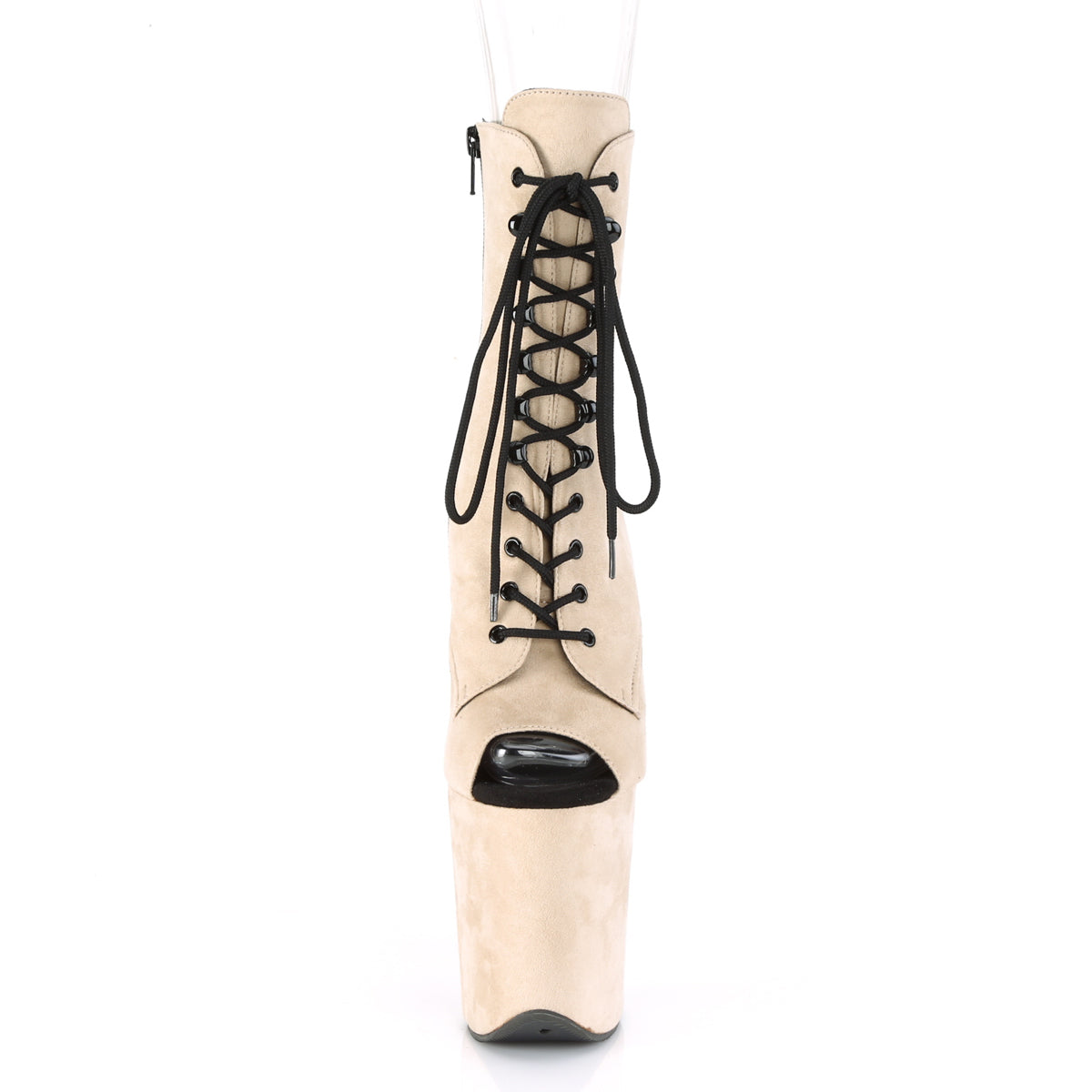 Pleaser Botas de tobillo para mujer FLAMINGO-1021FS Beige Faux Suede / Beige Faux Suede