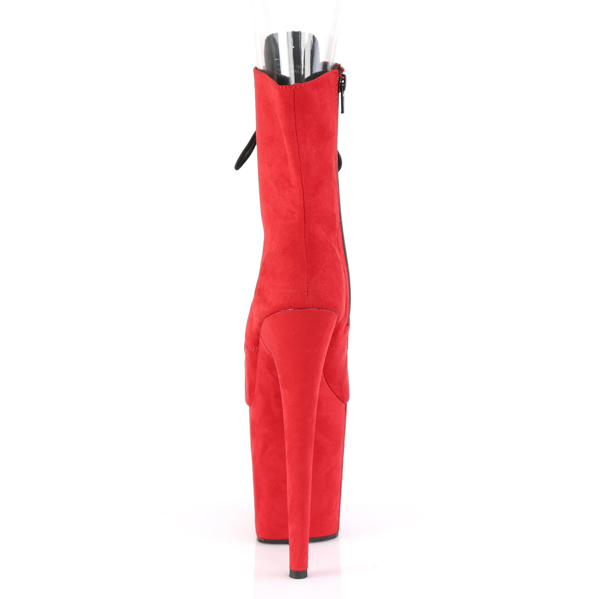 Pleaser Womens Ankle Boots FLAMINGO-1021FS Red Faux Suede/Red Faux Suede