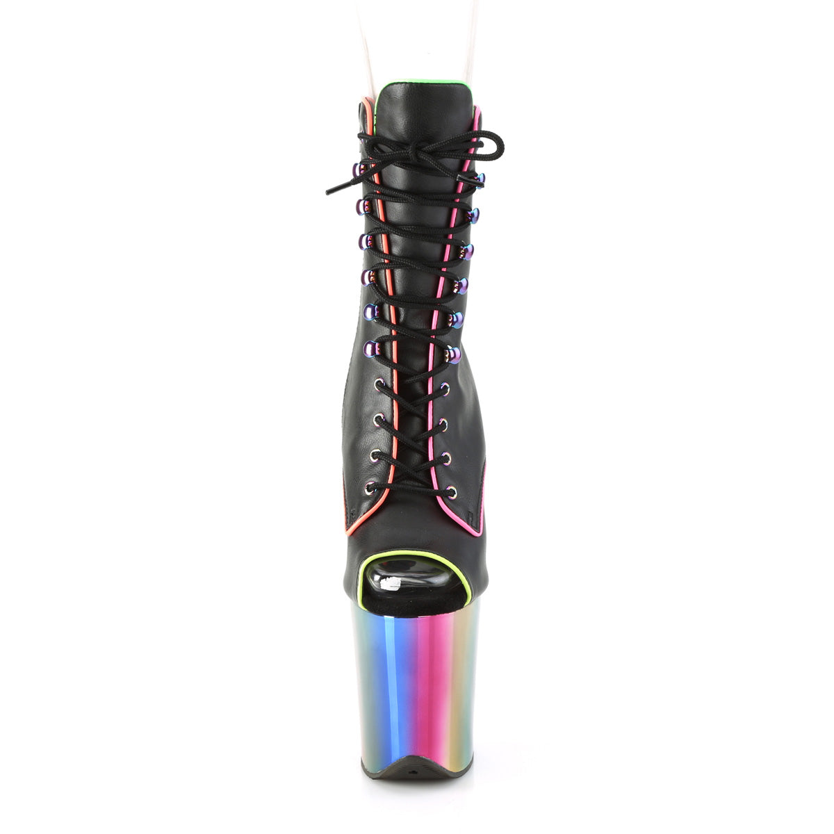 Pleaser  Botines FLAMINGO-1021RC-02 BLK PAT /Rainbow Cromo
