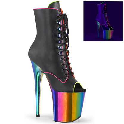 Pleaser  Botines FLAMINGO-1021RC-02 BLK PAT /Rainbow Cromo