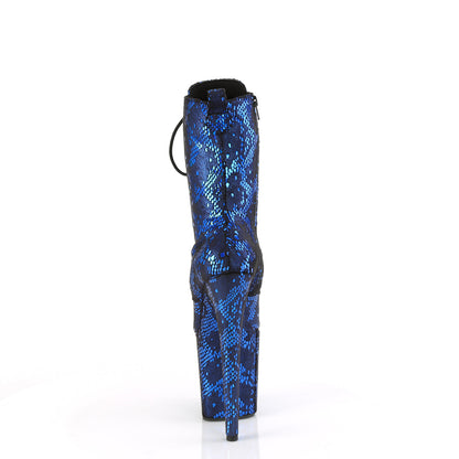 Pleaser   FLAMINGO-1040SPF Blue Metallic Snake Print Fabric/M