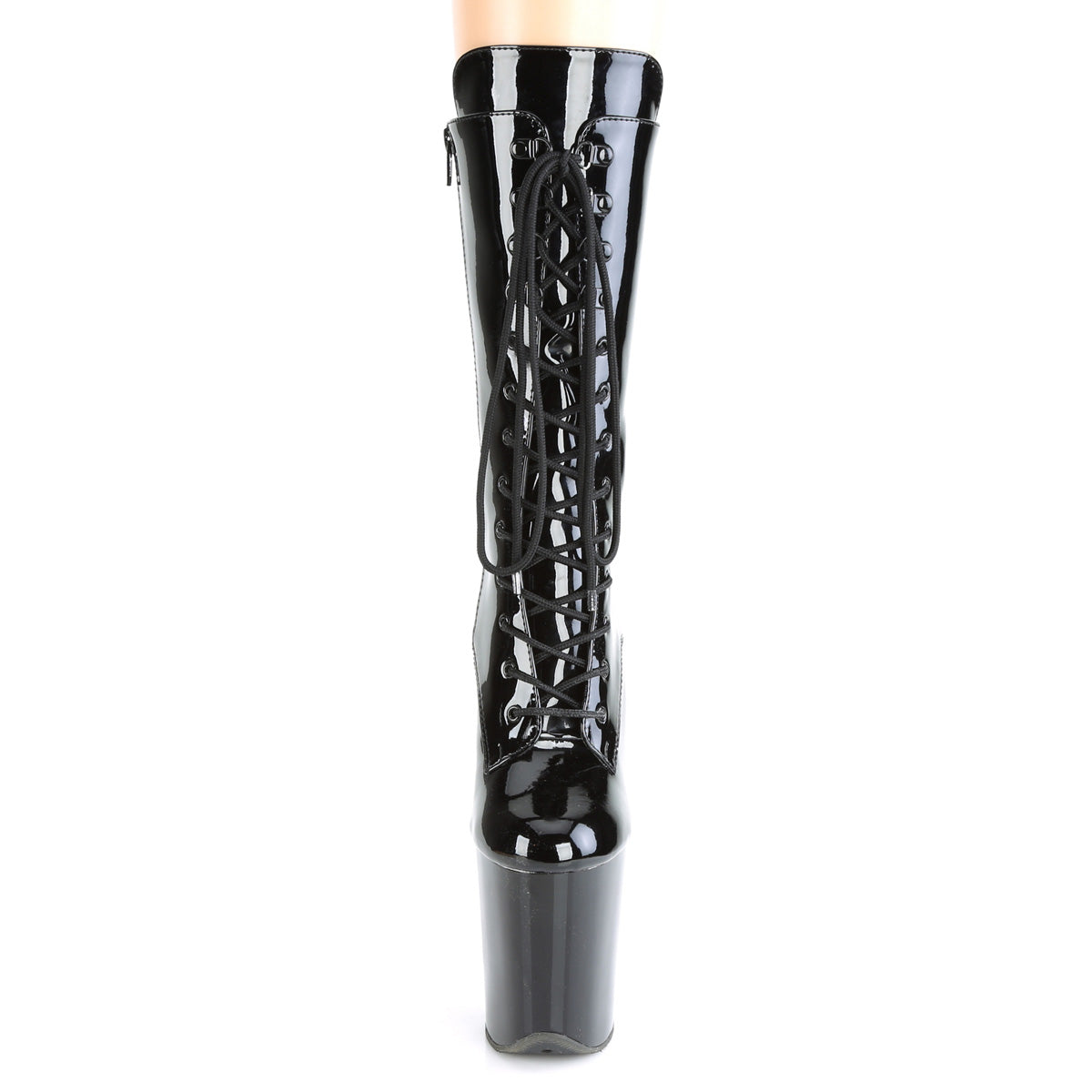 Pleaser Botas de tobillo para mujer FLAMINGO-1050 BLK PAT / BLK