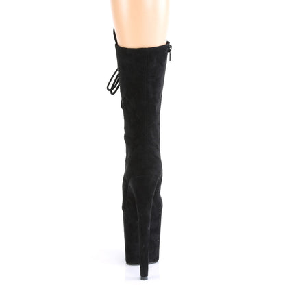 Pleaser Botas de tobillo para mujer FLAMINGO-1050FS BLK Faux Suda / Blk Faux Suede