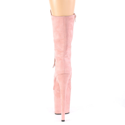 Pleaser Botas de tobillo para mujer FLAMINGO-1050FS B. PINK FAUX SUEDE / B. Gamuza Faux Pink