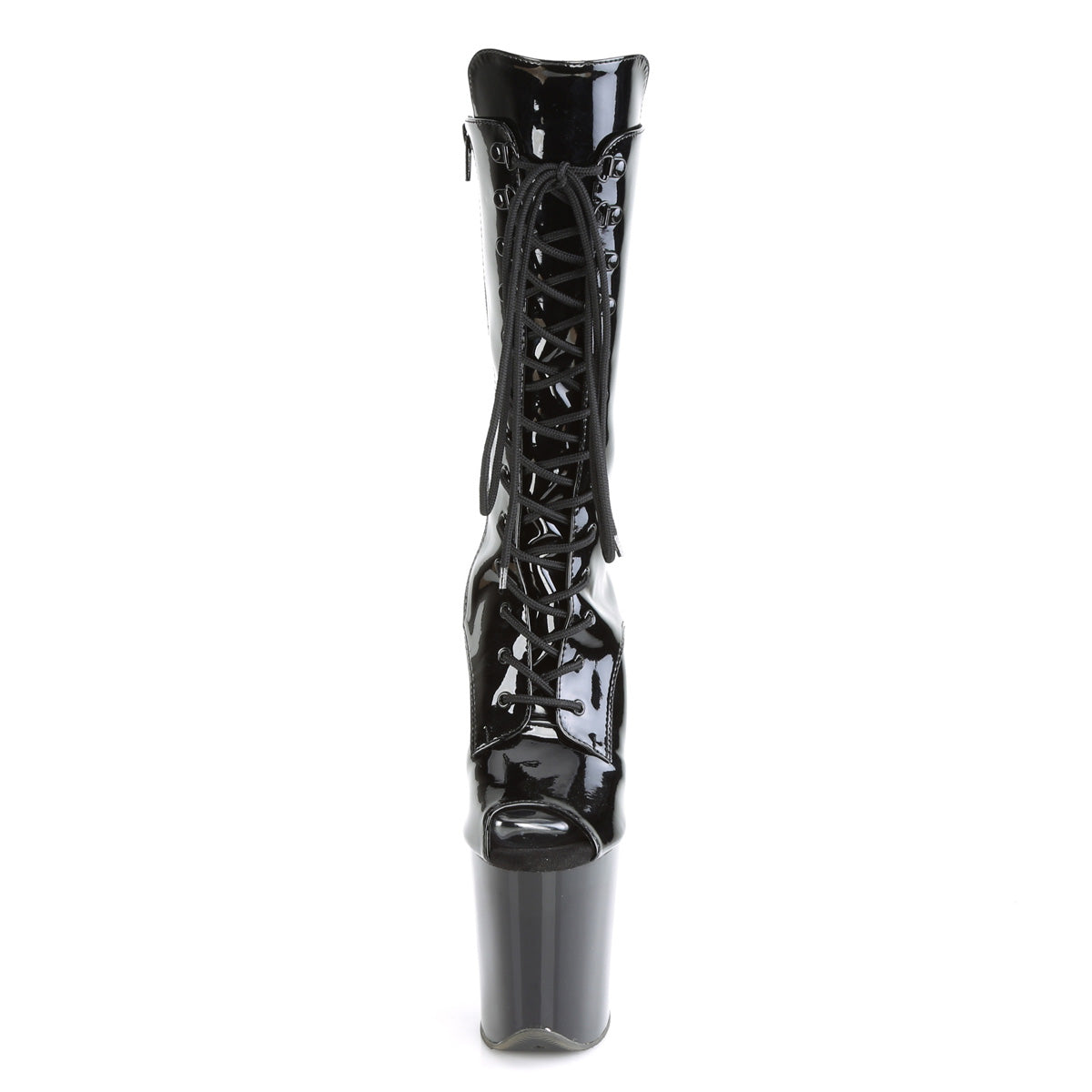 Pleaser Womens Ankle Boots FLAMINGO-1051 Blk Pat/Blk