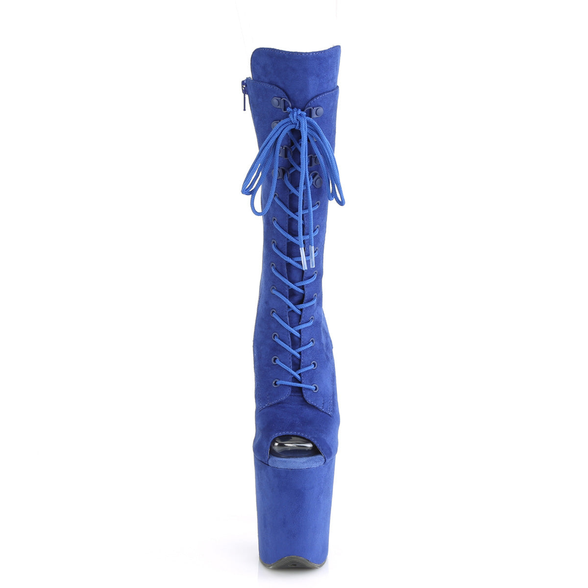 Pleaser Womens Ankle Boots FLAMINGO-1051FS Royal Blue Faux Suede/Royal Blue Faux Suede