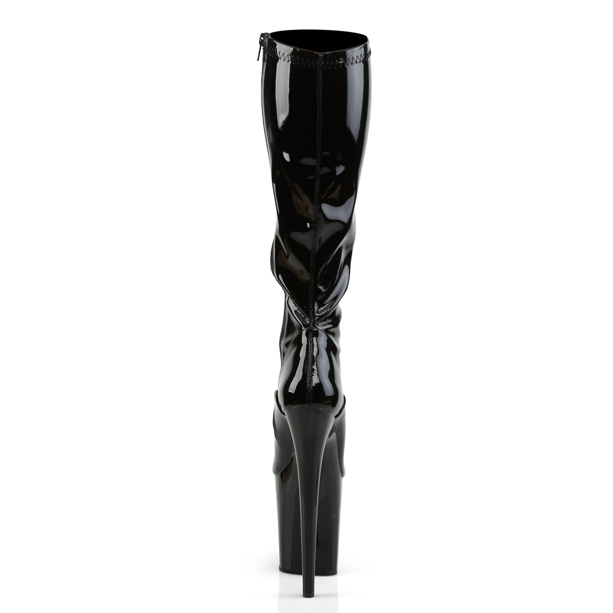 Pleaser Womens Boots FLAMINGO-2000 Blk Str Pat/Blk