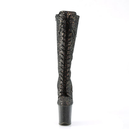 Pleaser Botas de mujer FLAMINGO-2020mg BLK Multi Glitter / BLK