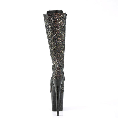 Pleaser Botas de mujer FLAMINGO-2020mg BLK Multi Glitter / BLK