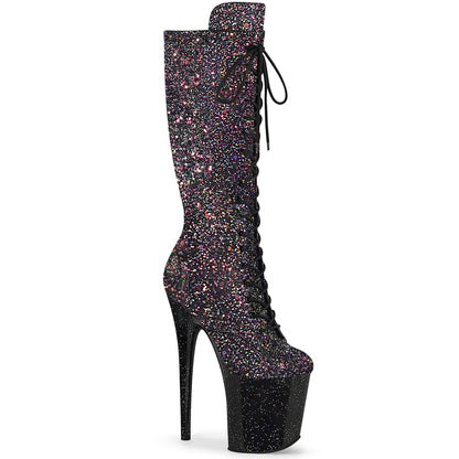 Pleaser Botas de mujer FLAMINGO-2020mg BLK Multi Glitter / BLK