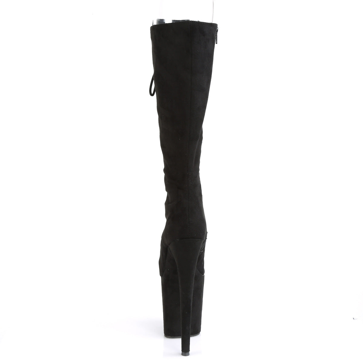Pleaser Womens Boots FLAMINGO-2051FS Blk Faux Suede/Blk Faux Suede