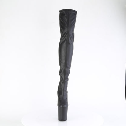 Pleaser   FLAMINGO-3000 BLK Faux Leather/Blk Matte