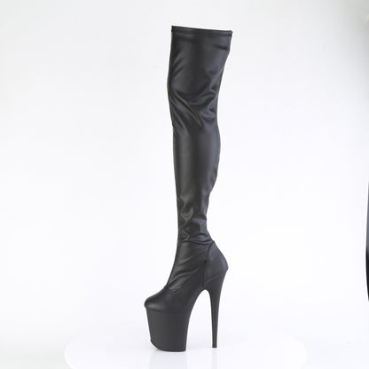 Pleaser   FLAMINGO-3000 BLK Faux Leather/Blk Matte