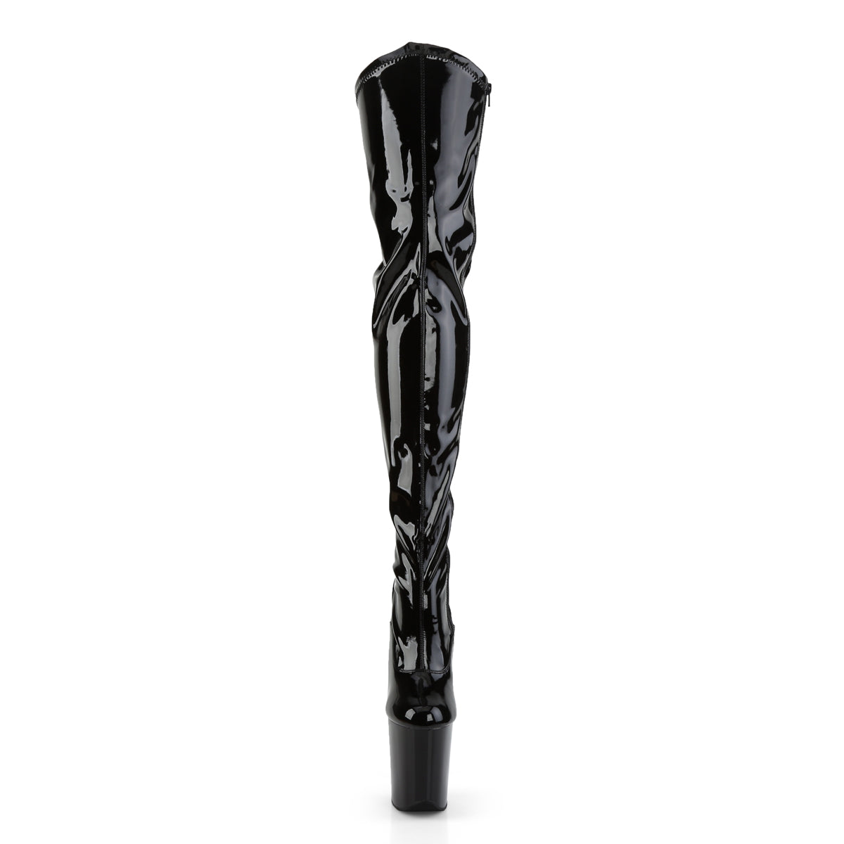 Pleaser Botas de mujer FLAMINGO-3000 BLK STR PAT / BLK