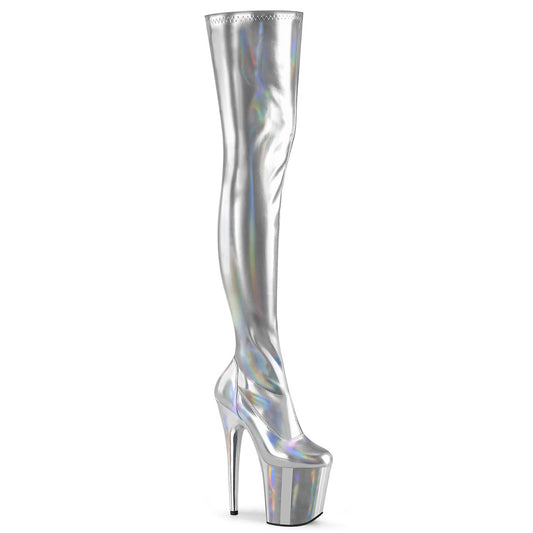 Pleaser   FLAMINGO-3000HWR Slv Str. Holo/Slv Holo