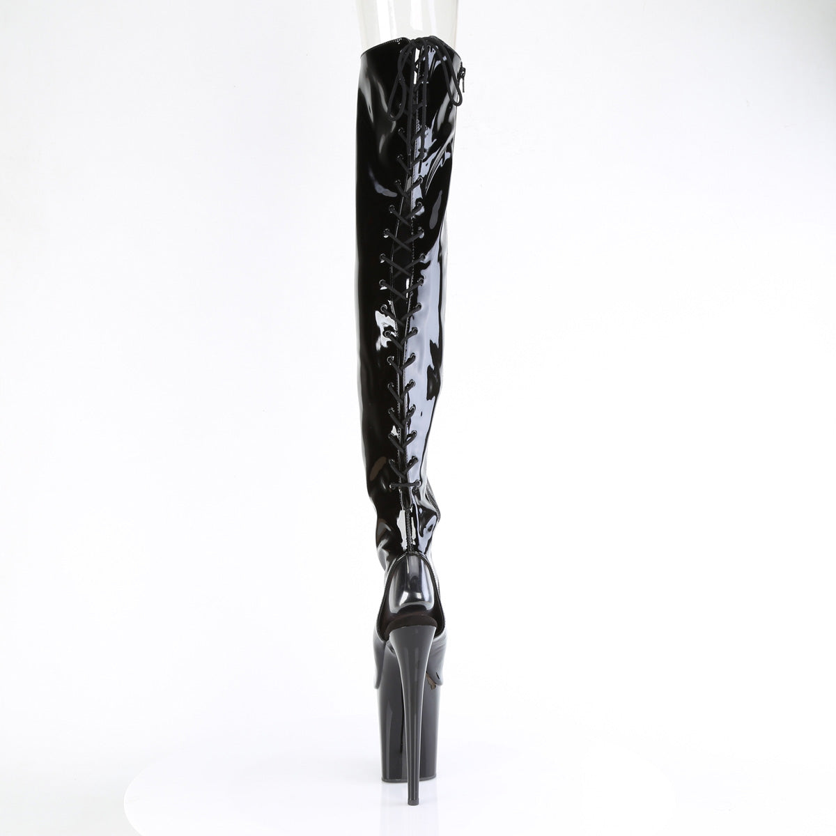 Pleaser   FLAMINGO-3017 Blk Str Pat/Blk