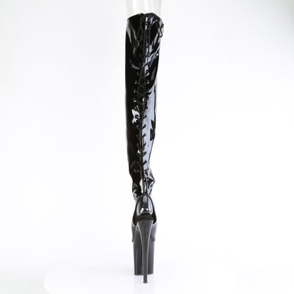 Pleaser   FLAMINGO-3017 Blk Str Pat/Blk