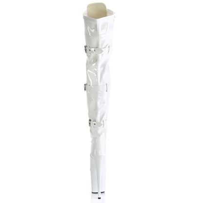 Pleaser   FLAMINGO-3028 wht str. Pat/WHT