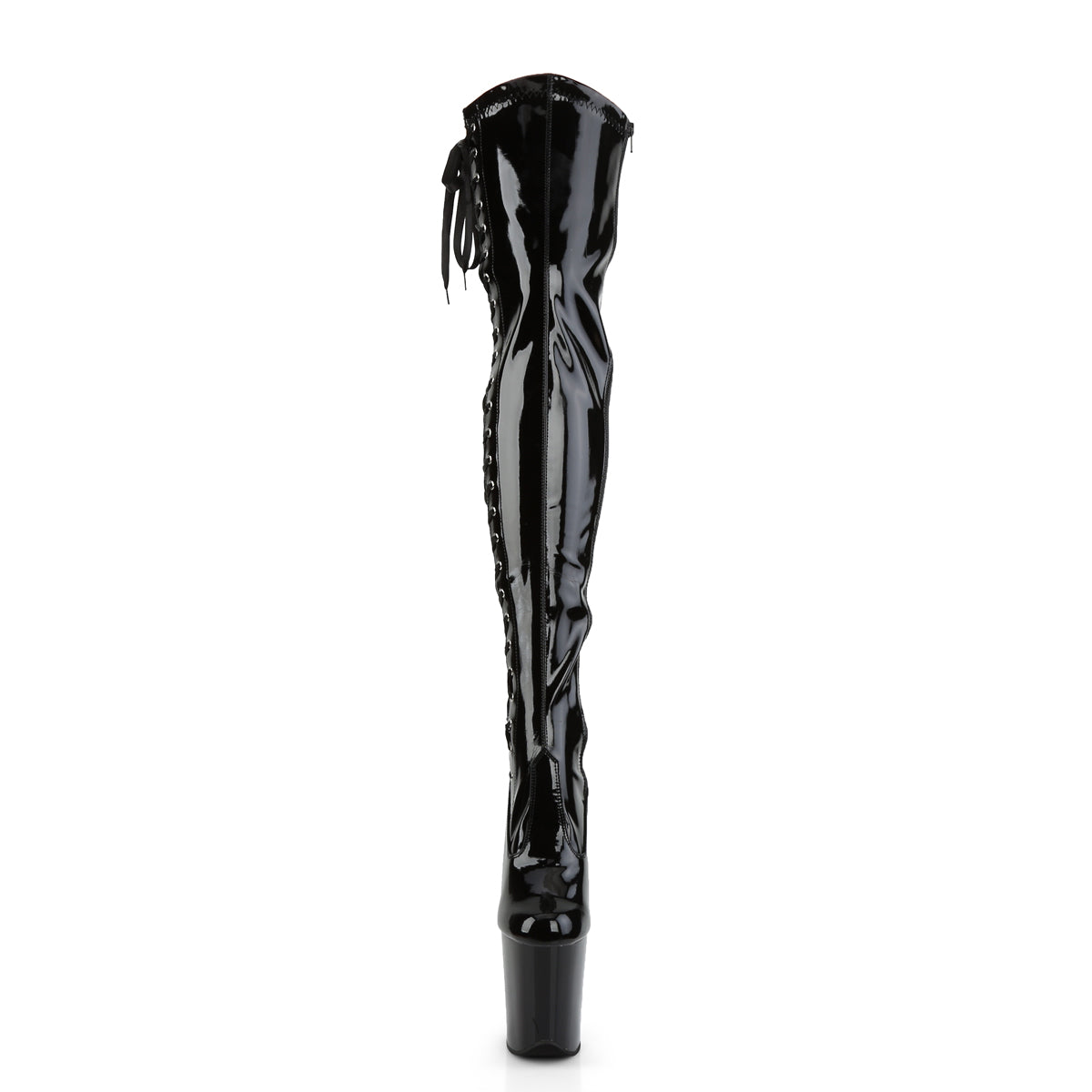 Pleaser Botas de mujer FLAMINGO-3050 BLK STR PAT / BLK