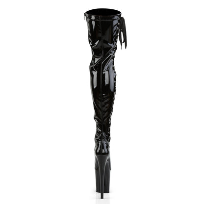 Pleaser Womens Boots FLAMINGO-3050 Blk Str Pat/Blk