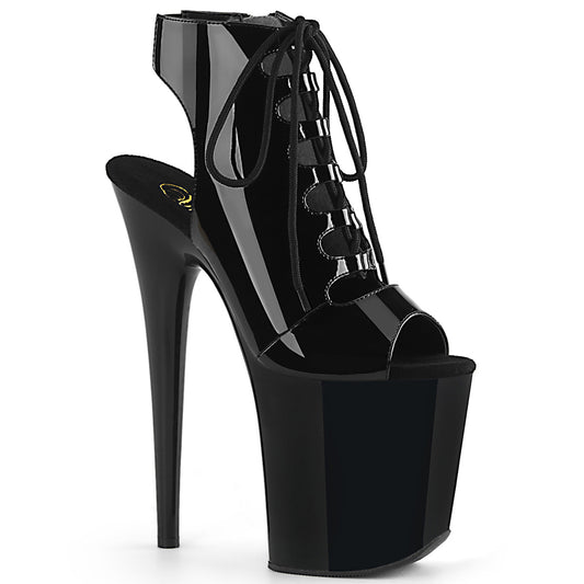 Pleaser Sandalias para mujer FLAMINGO-800-20 blk pat pat / blk
