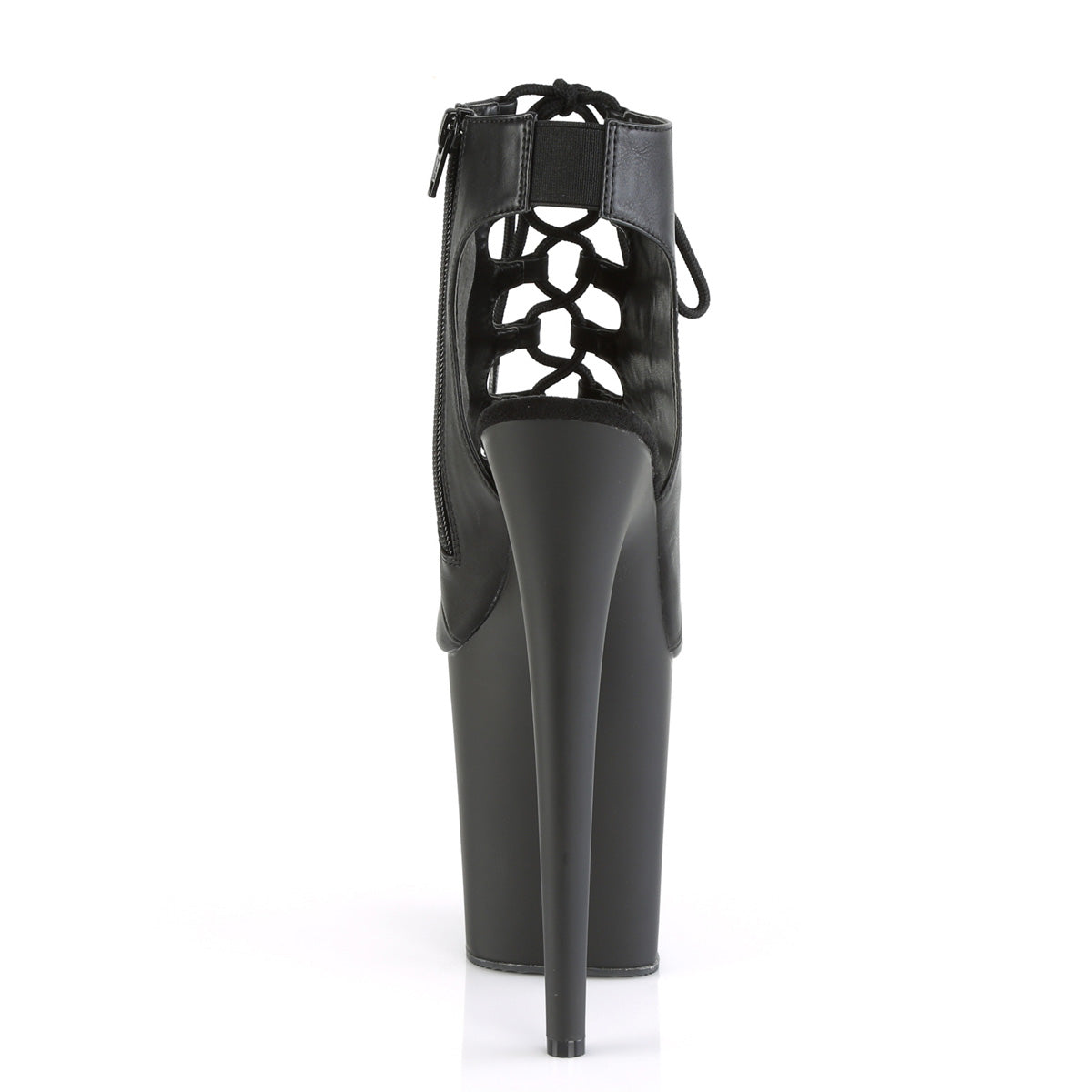 Pleaser Sandalias para mujer FLAMINGO-800-20 BLK Faux Cuero / Blk Mate