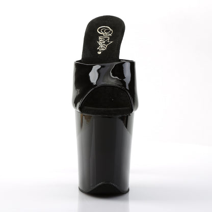 Pleaser Sandalias para mujer FLAMINGO-801 BLK PAT / BLK