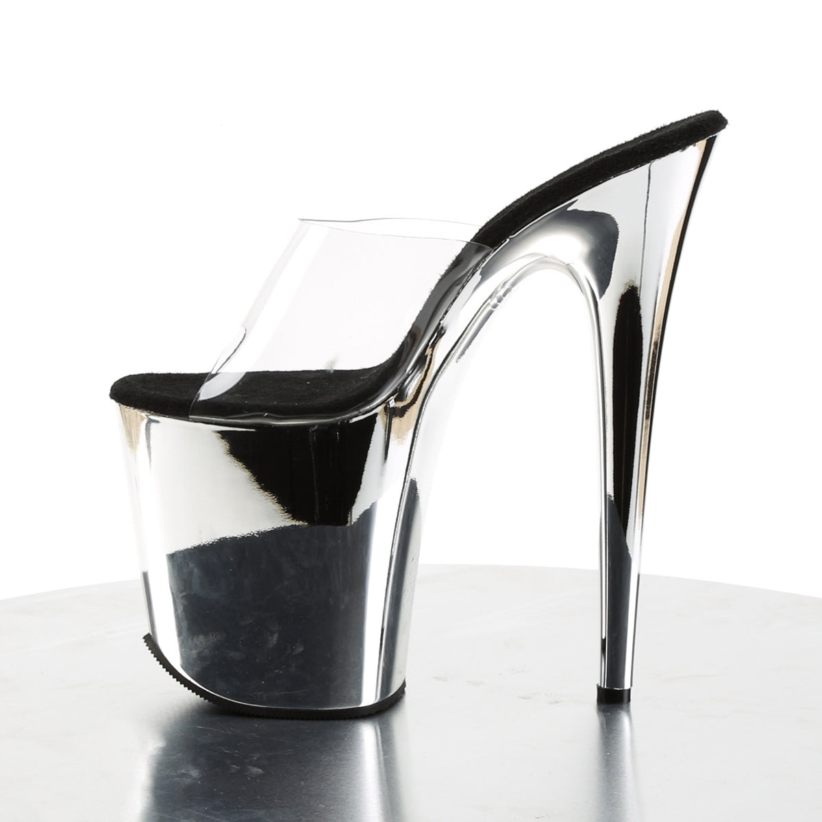 Pleaser Sandalias para mujer FLAMINGO-801 CLR / SLV Chrome