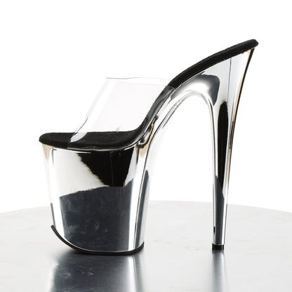 Pleaser Sandalias para mujer FLAMINGO-801 CLR / SLV Chrome