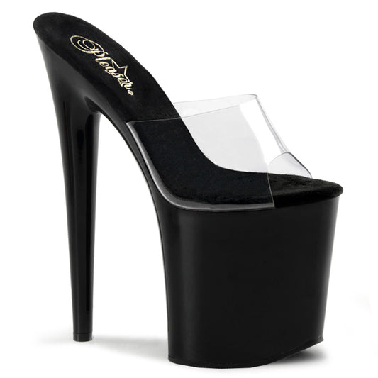Pleaser Womens Sandals FLAMINGO-801 Clr/Blk