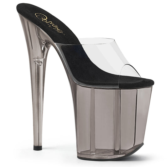 Pleaser Sandalias para mujer FLAMINGO-801t clr / humo tintado