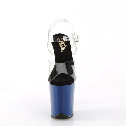 Pleaser  Sandals FLAMINGO-808 Clr/Royal Blue