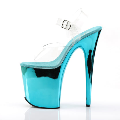 Pleaser Sandalias para mujer FLAMINGO-808 CLR / Turquesa Chrome