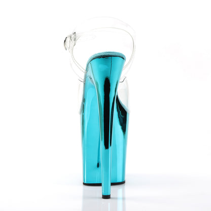 Pleaser Sandalias para mujer FLAMINGO-808 CLR / Turquesa Chrome